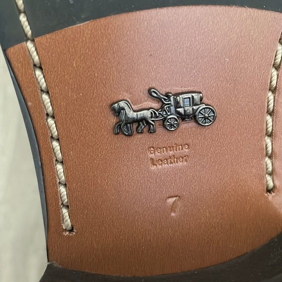 COACH Bowery Chelsea Boot with Cut Out Tea Rose in Black Suede Leather S… - Picture 11 of 15